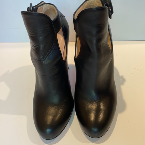 Christian Louboutin Heels Black Leather Booties EU 38.5 - Picture 6 of 8